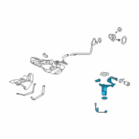 OEM 2004 Saturn Ion Fuel Tank Fuel Pump Module Kit Diagram - 15245457