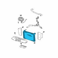 OEM 2002 Chevrolet Silverado 2500 HD Radiator Diagram - 89018318