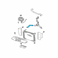 OEM 2004 GMC Sierra 2500 HD Radiator Outlet Hose Assembly Diagram - 19332843