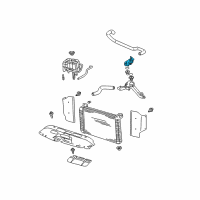 OEM 2001 GMC Sierra 2500 HD Thermostat Cover Diagram - 97225886