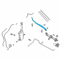 OEM 2020 Hyundai Santa Fe Windshield Wiper Arm Assembly(Driver) Diagram - 98311-S1000