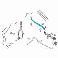 OEM 2022 Hyundai Santa Fe Windshield Wiper Arm Assembly(Passenger) Diagram - 98321-S1000