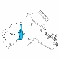 OEM 2019 Hyundai Santa Fe Windshield Washer Reservoir Assembly Diagram - 98611-S2000