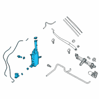 OEM Hyundai Santa Fe Reservoir & Pump Assembly-Washer Diagram - 98610-S2000