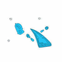 OEM Toyota Venza Back Up Lamp Assembly Diagram - 81590-0T010
