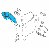 OEM Infiniti M37 Lock&Remote Control Assembly - Rear Door, LH Diagram - 82501-1MA0A