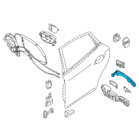 OEM 2017 Infiniti QX50 Grip-Outside Handle Diagram - 82640-1BA0A