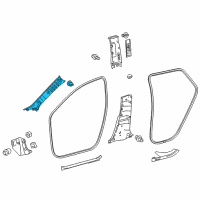 OEM 2017 Toyota Corolla iM Windshield Pillar Trim Diagram - 62210-12100-B0