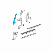 OEM Mercury Monterey Weatherstrip Pillar Trim Diagram - 3F2Z-1703598-AAA