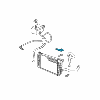 OEM Cadillac Bracket-Radiator Upper Diagram - 15574275