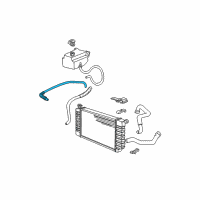 OEM 1996 GMC C1500 Radiator Surge Tank Inlet Hose Assembly Diagram - 15678945