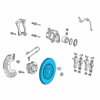 OEM 2021 Jeep Cherokee Front Brake Rotor Diagram - 4779884AC