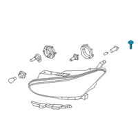 OEM 2003 Hyundai Accent Bolt Assembly-Head Lamp Mounting Diagram - 92162-1C000