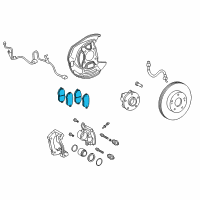 OEM Lexus GS460 Front Disc Brake Pad Kit Diagram - 04465-30450