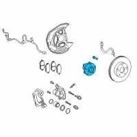 OEM Lexus GS450h Front Axle Hub Sub-Assembly, Left Diagram - 43560-30011