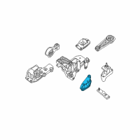 OEM 2009 Nissan Sentra Engine Mounting, Rear Passenger Side Diagram - 11332-ET80A