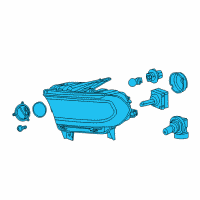 OEM Dodge Durango Headlight Left Diagram - 68299134AD