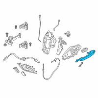 OEM 2020 BMW 530i xDrive Outer Door Handle, Primed, Left Diagram - 51-21-7-489-323