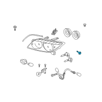 OEM 2010 Scion tC Headlamp Assembly Bolt Diagram - 90109-06347