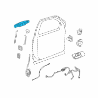 OEM 2010 GMC Sierra 2500 HD Handle, Outside Diagram - 84053442