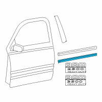OEM 2010 Dodge Ram 2500 Molding-Front Door Diagram - 55372110AC