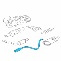 OEM Chevrolet Cavalier Exhaust Pipe Diagram - 22622634