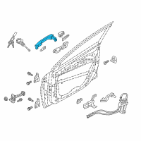 OEM 2021 Hyundai Ioniq Front Door Outside Grip, Right Diagram - 82661-G2720