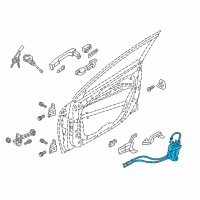 OEM 2019 Hyundai Ioniq Latch Assembly-Front Door, RH Diagram - 81320-G2010