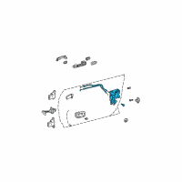 OEM 2003 Toyota Camry Lock Assembly Diagram - 69050-AA020