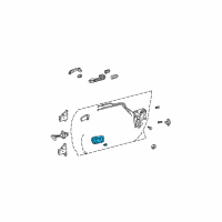 OEM 2004 Toyota Camry Handle, Inside Diagram - 69206-AA030-B0