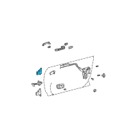 OEM 2003 Toyota Camry Upper Hinge Diagram - 68750-AA020