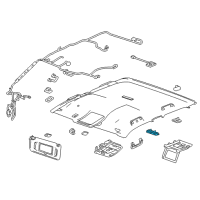 OEM GMC Dome Lamp Assembly Diagram - 84407747