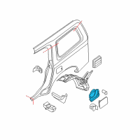 OEM 2015 Nissan Xterra Base-Filler Lid Diagram - 78120-EA030