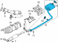 OEM 2021 Hyundai Sonata Rear Muffler Assembly Diagram - 28710-L0100