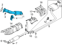 OEM 2022 Hyundai Sonata Front Muffler Assembly Diagram - 28610-L0000