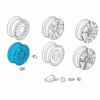 OEM 2012 Honda Odyssey Disk, Aluminum Wheel (17X7J) (Tpms) (Enkei) Diagram - 42700-TK8-A11