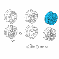 OEM Honda Odyssey Disk, Aluminum Wheel (17X7J) (Enkei) Diagram - 42700-TK8-A41