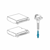 OEM 1999 BMW 750iL Spark Plug, High Power Diagram - 12-12-9-071-003