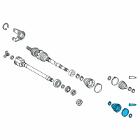 OEM 2017 Toyota Camry Inner Boot Diagram - 04437-0R020