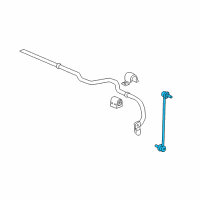 OEM 2009 Chevrolet HHR Stabilizer Link Diagram - 20784688