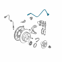 OEM 2005 BMW 325Ci Pulse Generator, Abs Rear Diagram - 34-52-6-752-683