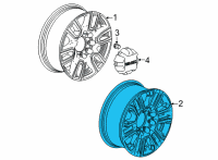 OEM 2021 GMC Sierra 2500 HD Wheel, Alloy Diagram - 84742709