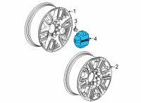 OEM 2021 GMC Sierra 2500 HD Hub Cap Diagram - 84627948