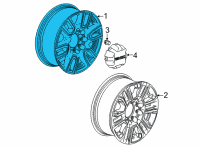 OEM 2022 GMC Sierra 3500 HD Wheel, Alloy Diagram - 84742712