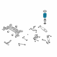 OEM 2011 Kia Sorento Rear Springs Diagram - 553301U410