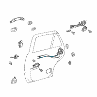 OEM Lexus LX570 Cable Assy, Rear Door Lock Remote Control Diagram - 69730-60020