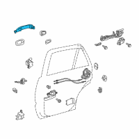 OEM 2011 Toyota Land Cruiser Handle, Outside Diagram - 69210-60100-J0