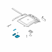 OEM 2005 Hyundai Elantra Map Lamp Assembly Diagram - 92870-2D000-OI