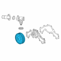 OEM 2022 Cadillac XT5 Pulley Diagram - 12652047