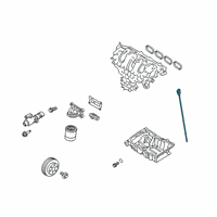 OEM Lincoln Corsair Dipstick Diagram - K2GZ-6750-A